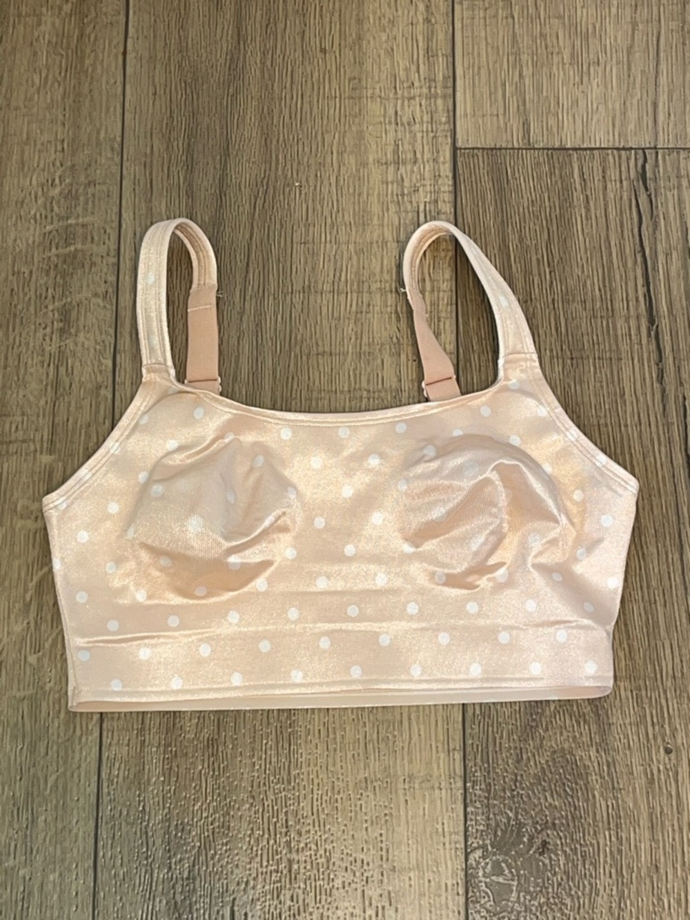 Ruby Ribbon Demiette Bra 0818 Size 32 Beige Polka Dot